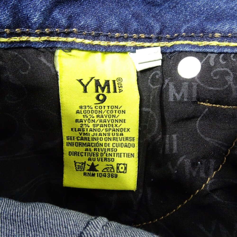 YMI Wannabettabutt Jean Shorts Size 9 Distressed Cotton Stretch Raw Hem Grunge - Picture 6 of 7